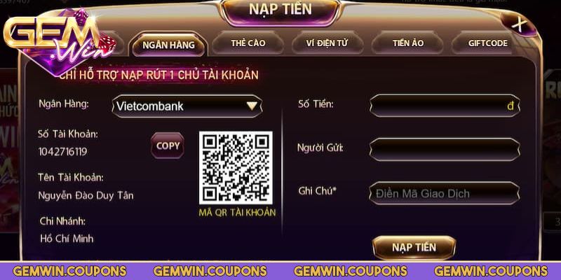 Các chú ý khi anh em nạp hoặc rút tiền 