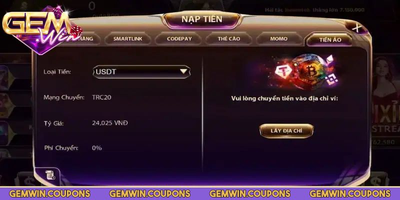 Chi tiết các bước nạp rút tiền Gemwin 