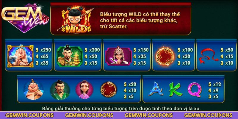 Wild xuất hiện giữa cột 2, 3 hoặc 4