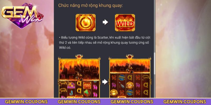 Giao diện chia làm 5 cột, 3 hàng, 243 cách thắng