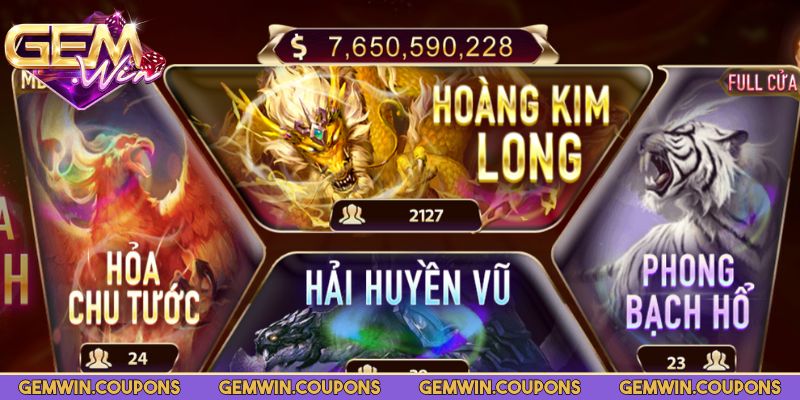 Thông tin cơ bản về xóc đĩa tứ linh Gemwin